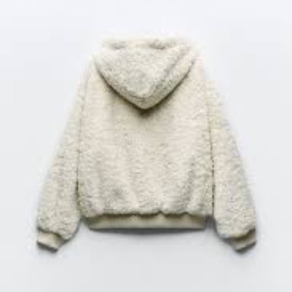 BLOGGER'S FAVE! Zara Hooded Teddy Coat NWT - Picture 12 of 12